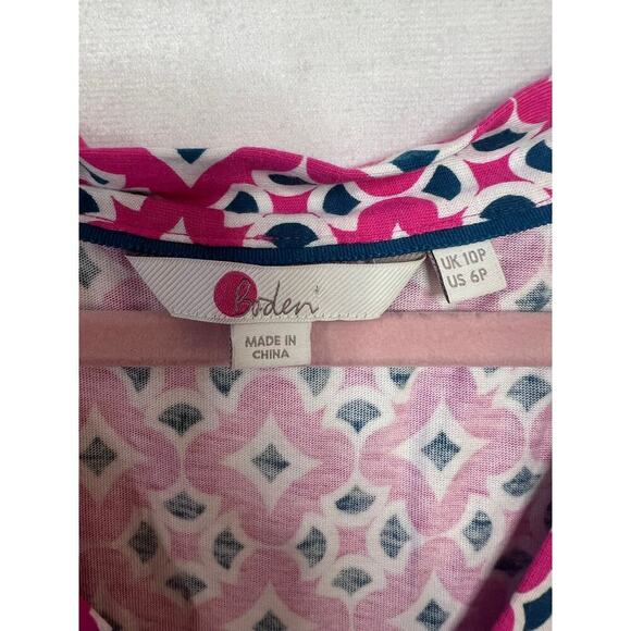 Boden Dress Size 6P (Small Flaw Noted) Pink Print Sleeveless Casual - Picture 5 of 6